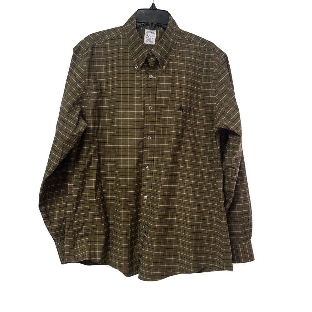 Brooks Brothers Shirt Regent Fit Mens Size Large Logo